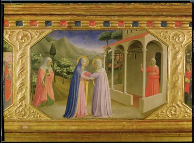 Visitación, de la predela del Retablo de la Anunciación, c.1430-32 de Fra Angelico